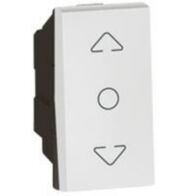 Arteor™ - Curtain switch - centre off - 1 module - White