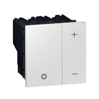 Arteor™ - Push-button dimmer - for ballast 0-10 V - 2 square modules - White
