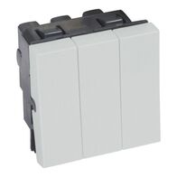 Arteor™ - 2 x 2-way + 1-way switch 20 AX 250 V~ - 3-gang - 2 modules - Soft Alu