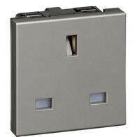 Arteor™ - Socket - BS 1363 - 13 A - 2P+E - 2 modules - Magnesium