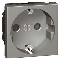 Arteor™ - Socket - German std - 16 A - 2P+E shuttered - 2 modules - Magnesium
