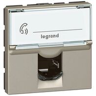 Arteor™ - Telephone socket - RJ12 - 6 contacts - 2 modules - Champagne