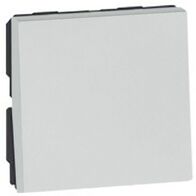 Arteor™ - 1-way push-button - 2 modules - Soft Alu