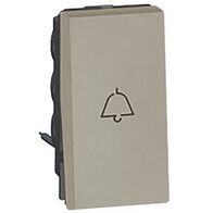 Arteor™ - 1-way push-button - with bell symbol - 1 module - Champagne