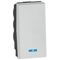 Arteor™ - 2-way push-button - with locator - 1 module - Soft Alu