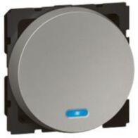 Arteor™ - 2-way push-button - with locator - 2 round modules - Magnesium