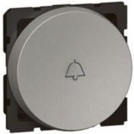Arteor™ - 2-way push-button - with bell symbol - 2 round modules - Magnesium