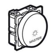 Arteor™ - Master push-button - lighting control - 2 round modules - White