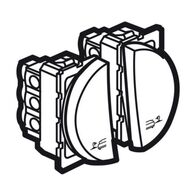 Arteor™ - Push-button for bed lights - lighting control - 2 x1 round module - White