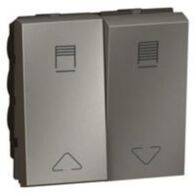 Arteor™ - Double switch for electric roller blinds control - 10 A - 2 mod - magn