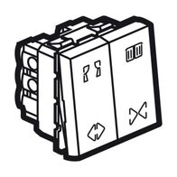 Arteor™ - Double switch for curtain control - 10 A - 2 modules - Magnesium