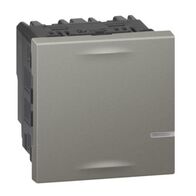 Connected light switch Arteor™ with Netatmo without neutral with dimmer option 5-300W - 2 modules - magnesium