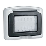 Plexo™ - Support frame 55 - for Mosaic/Vela 3 mod - IP 55 - with membrane - Grey