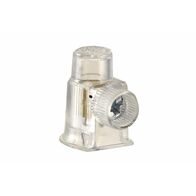 HPM 40A 1 Screw Heavy Duty Insulated and Earth Cable Connector 6mm Hole Clear - 100 Stack Pack