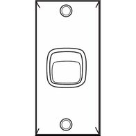 HPM Standard 10A 1 Gang 2 Way Architrave Switch White