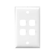 HPM Standard 4 Gang Architrave Cover Plate White