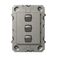 Legrand Arteor 770 Series 16A 240V a.c 3 Gang 2 Way Single Pole Double Throw Vertical Rocker Switch Magnesium