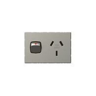 Legrand Arteor Modular 10A 1 Gang 3 Module Single Power Point Mechanism Magnesium