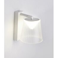 CHESTER: City Series LED Wall White 1 Switch Clear PS Shade Wall Lights