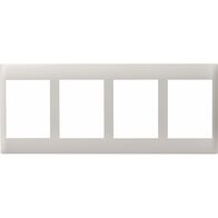 Excel Life - Common plate - Vertical coverplate 4 vertical outlets mulitpanel white