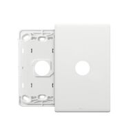Excel Life EM Series Grid & Plate 1 Gang Matt White