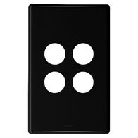 Excel Life Switch Coverplate 4 Gang Black