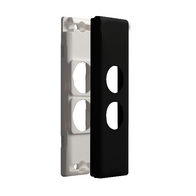 Excel Life Architrave Grid & Plate 2 Gang Black