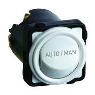 Excel Life - Engraved rocker switch mechanism 2 way 16AX 240V a.c. AUTO/MAN engraved white