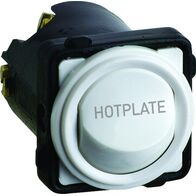 Excel Life - Engraved rocker switch mechanism 1 way 32A 240V a.c. HOT PLATE engraved white