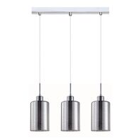 ESPEJO3: Interior Iron & Chrome Oblong Glass with Dotted Effect Pendant Lights