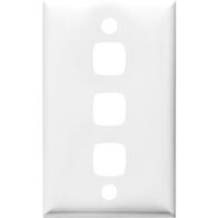 HPM Standard 3 Gang Rectangle Switch Cover Plate White
