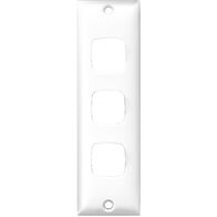 HPM Standard 3 Gang Architrave Cover Plate White