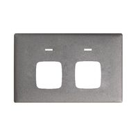 HPM Linea 2 Gang Autoswitch Power Point Coverplate Gunmetal
