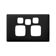 HPM Linea Double Power Point Coverplate with Extra Hole Asphalt