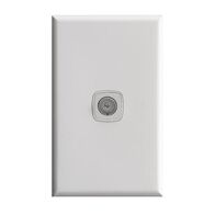 HPM Excel 1 Gang Coaxial 75 Ohm TV Outlet White