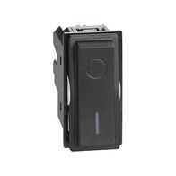 Bticino Living Now 2 Pole 1 Way 16A 1 Module Switch Mechanism Black