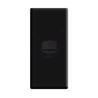 HPM Linea 2 Way Single Pole Double Throw Architrave Rocker Switch 1 Gang Black