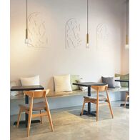 MIKRO: Modern Karaoke Mic Shape Interior Cylinder & Mesh Pendant Lights