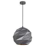 ORIGAMI: Interior Large Dome Carved Iron Origami Style Pendant Lights