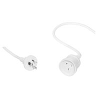 HPM Household 10A 3 Core 1.0mm² Extension Lead 3m White