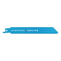 Sabre Saw Blade Metal | Serrated Teeth for Effortless Cutting | 1.0 mm Teeth Spacing | Pack of 5 | by Wurth