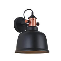 ALTA: Interior Adjustable Bell With Copper Highlight Wall Lights