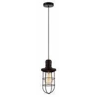 BLACKBAND Industrial Black Curved Bird Cage Pendant Light