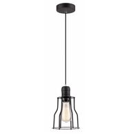 BLACKBAND: Industrial Black Angled Bird Cage Pendant Light