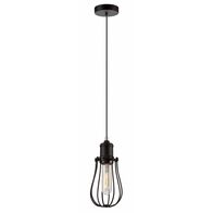 BLACKBAND Industrial Black Pear Shape Bird Cage Pendant Light