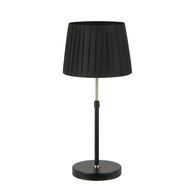 CRECER: Interior Slanted Pleated Shade Height Adjustable Table Lamps