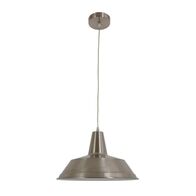 DIVO: Industrial Retro Dome Satin Chrome Pendant Light