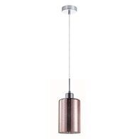 ESPEJO4: Interior Iron & Rose Gold Oblong Glass with Dotted Effect Pendant Lights