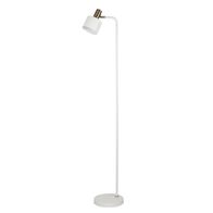 FLOTAR: Interior Cylinder Iron Shade with Antique Brass Highlight Floor Lamps