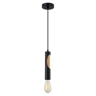 IDA: Interior Iron & Blonde Wood Tube Pendant Lights